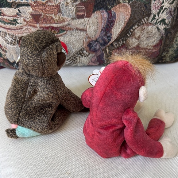 🐵 TY Beanie Babies Pair – Cheeks & Schweetheart (1999) 🐒✨ - Picture 4 of 14